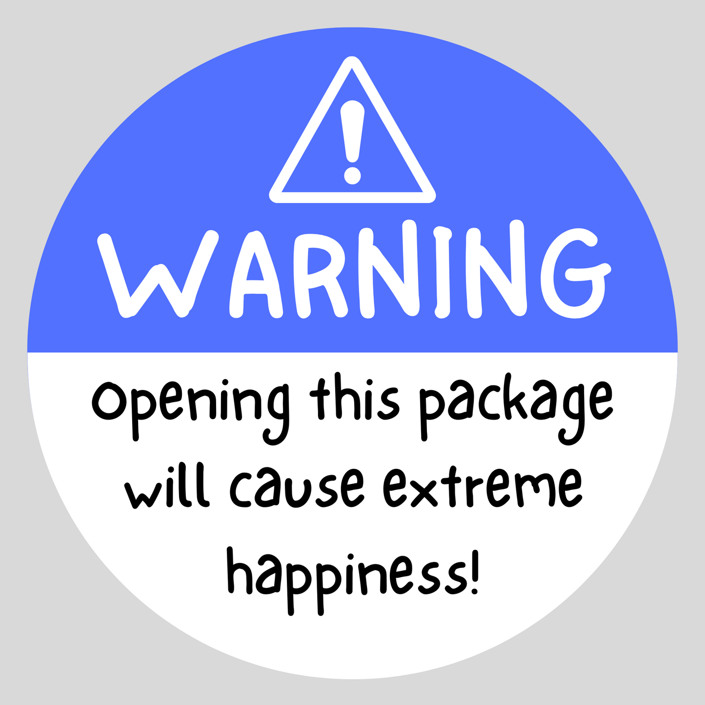 400x Warning Opening This Package Will Cause Extreme Happiness Stickers