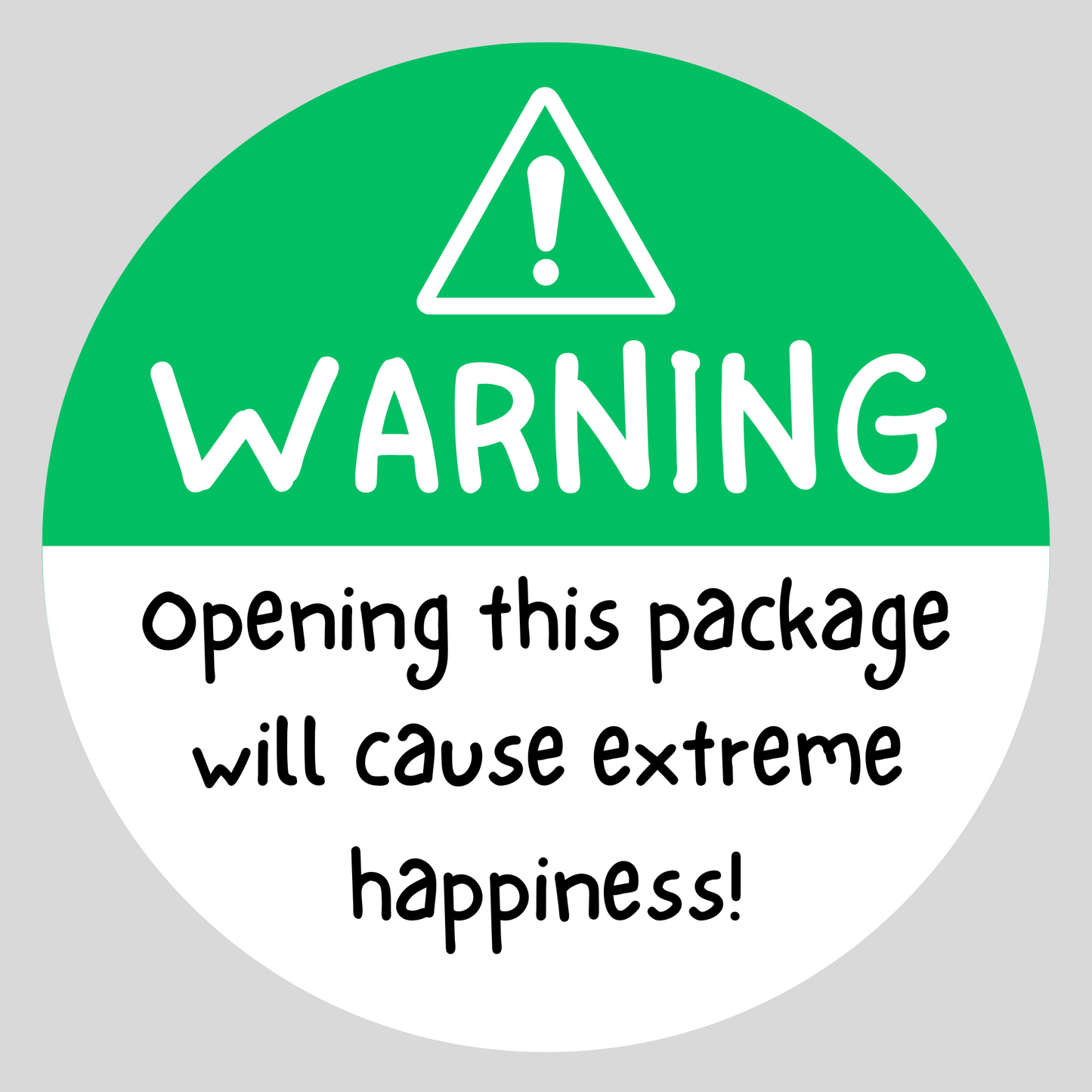 400x Warning Opening This Package Will Cause Extreme Happiness Stickers