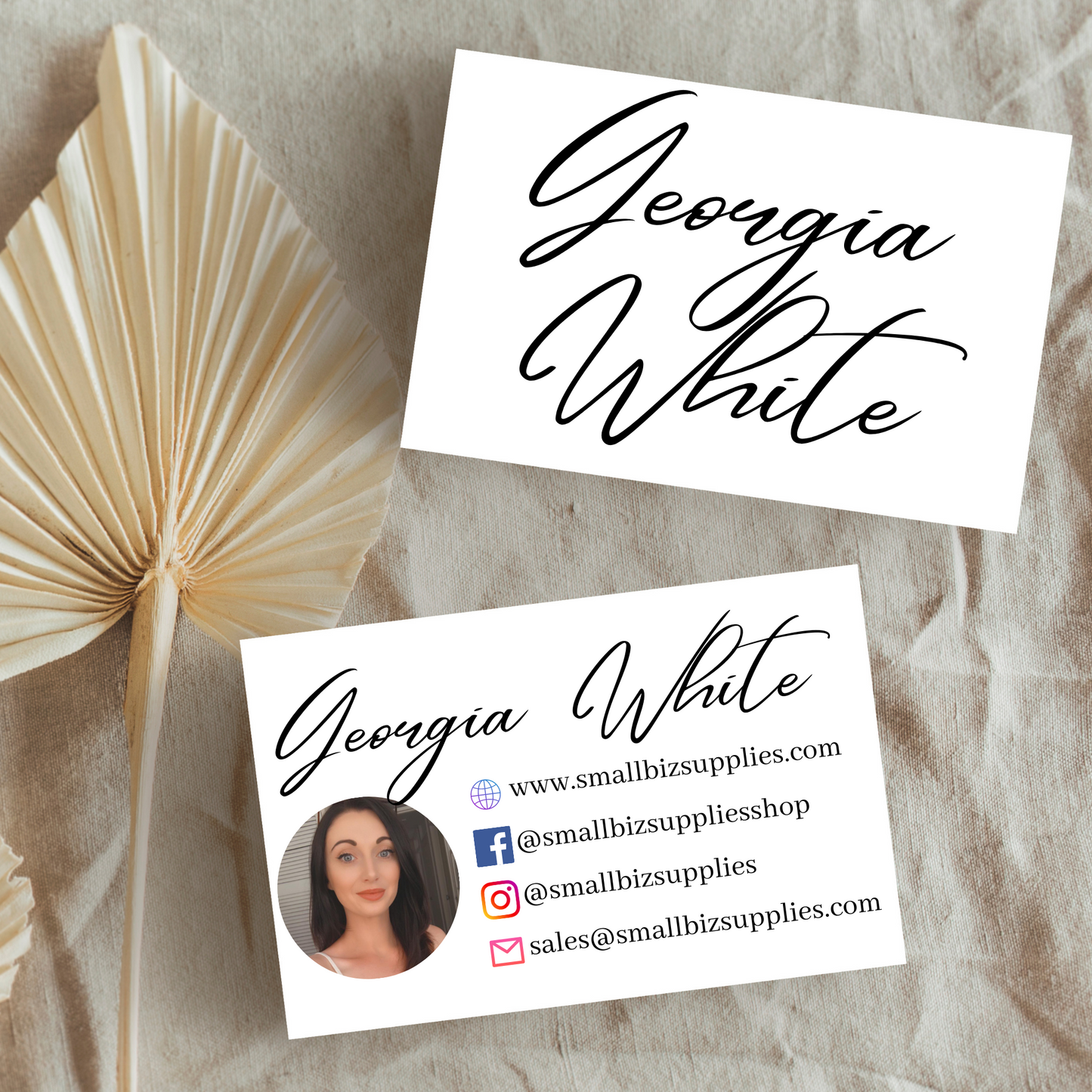 Business Card With Photo Double Sided