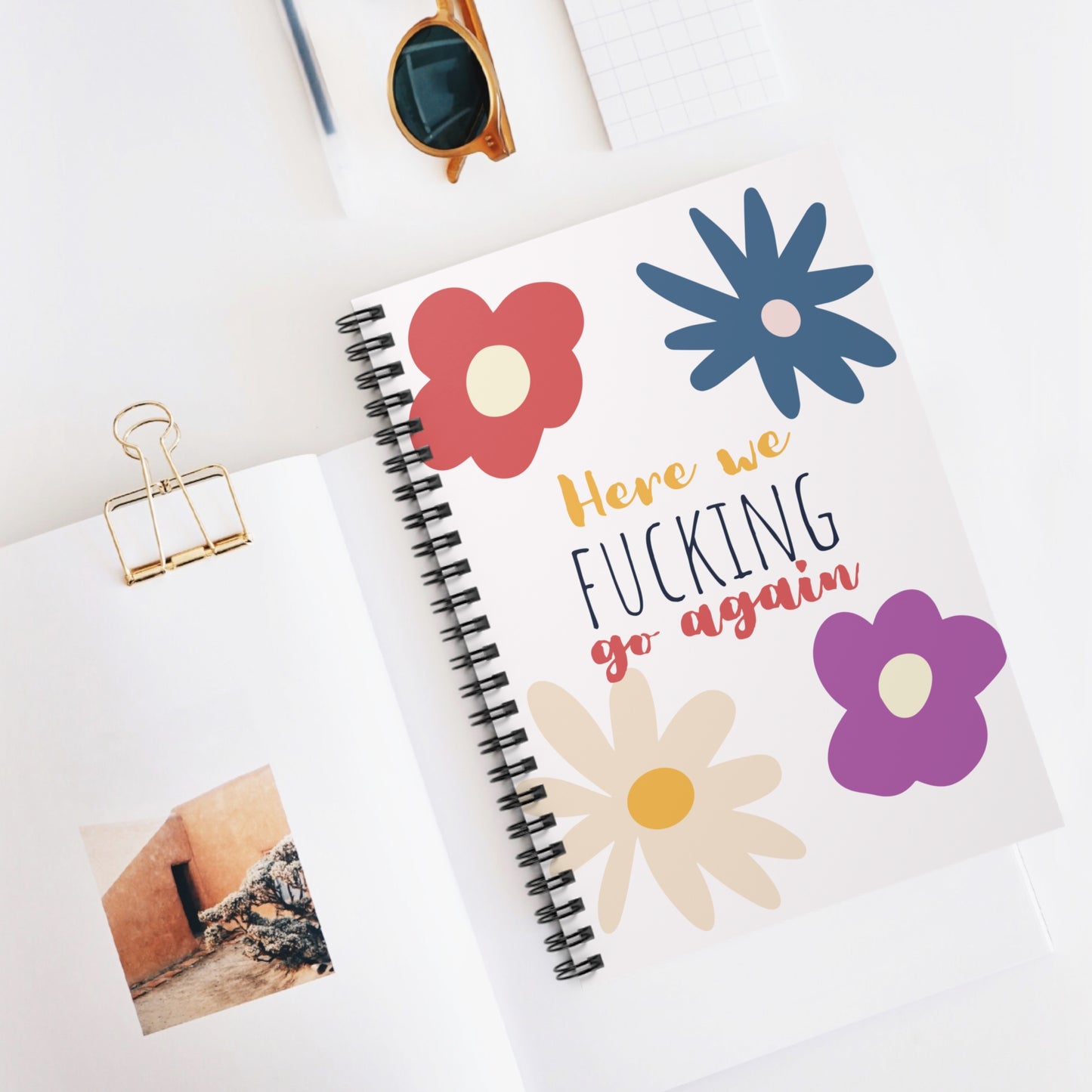 PRE ORDER - Here We Fucking Go Again 2026 Week To View Diary Spiral Bound A5
