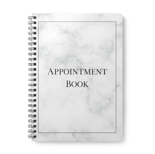 A4 Marble Appointment Book 30 Minute Intervals