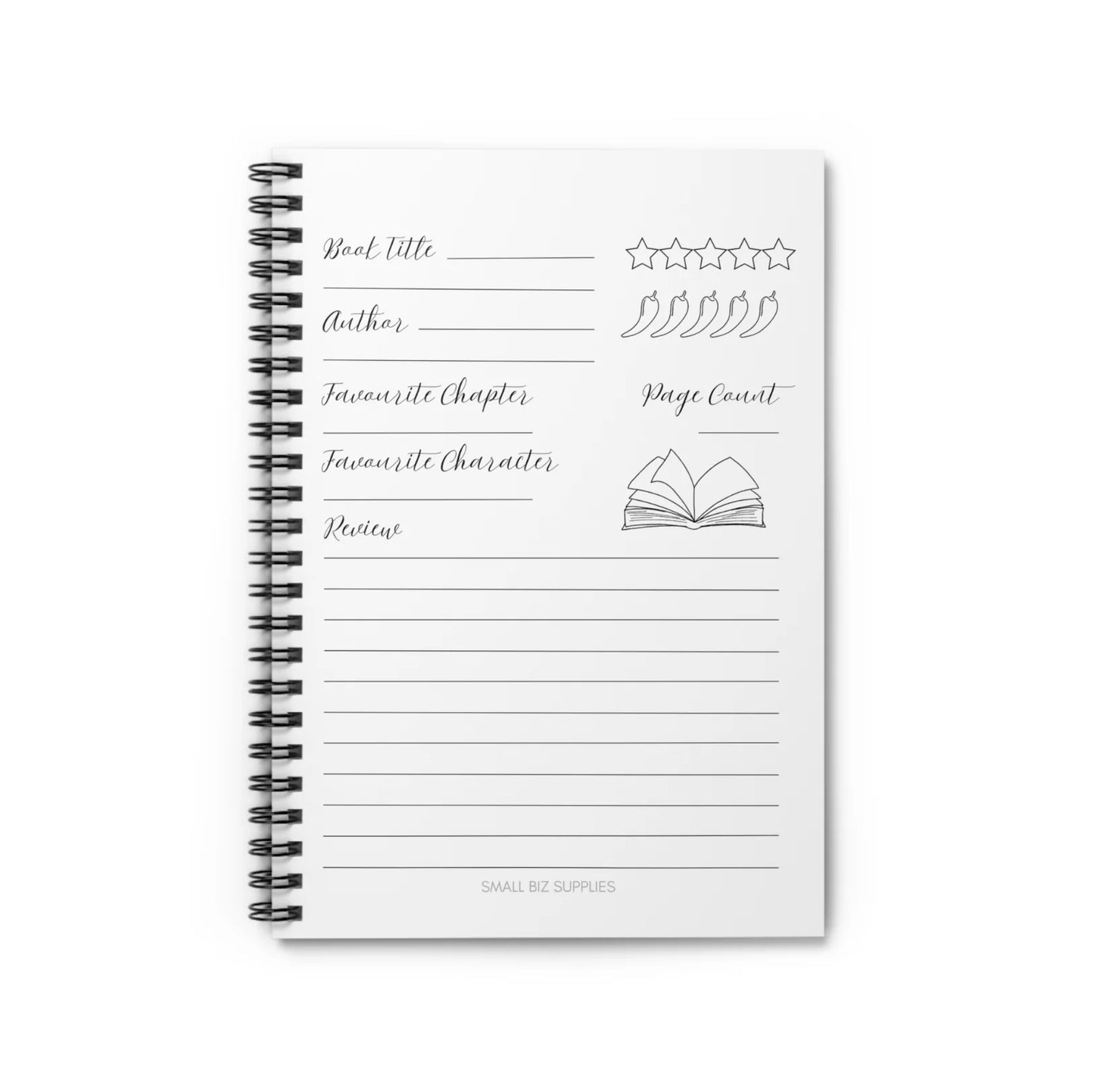 Book Review Journal & Daily Planner Bundle - Notebook & Glued Notepad Bundle - Book Review Journal BookTok