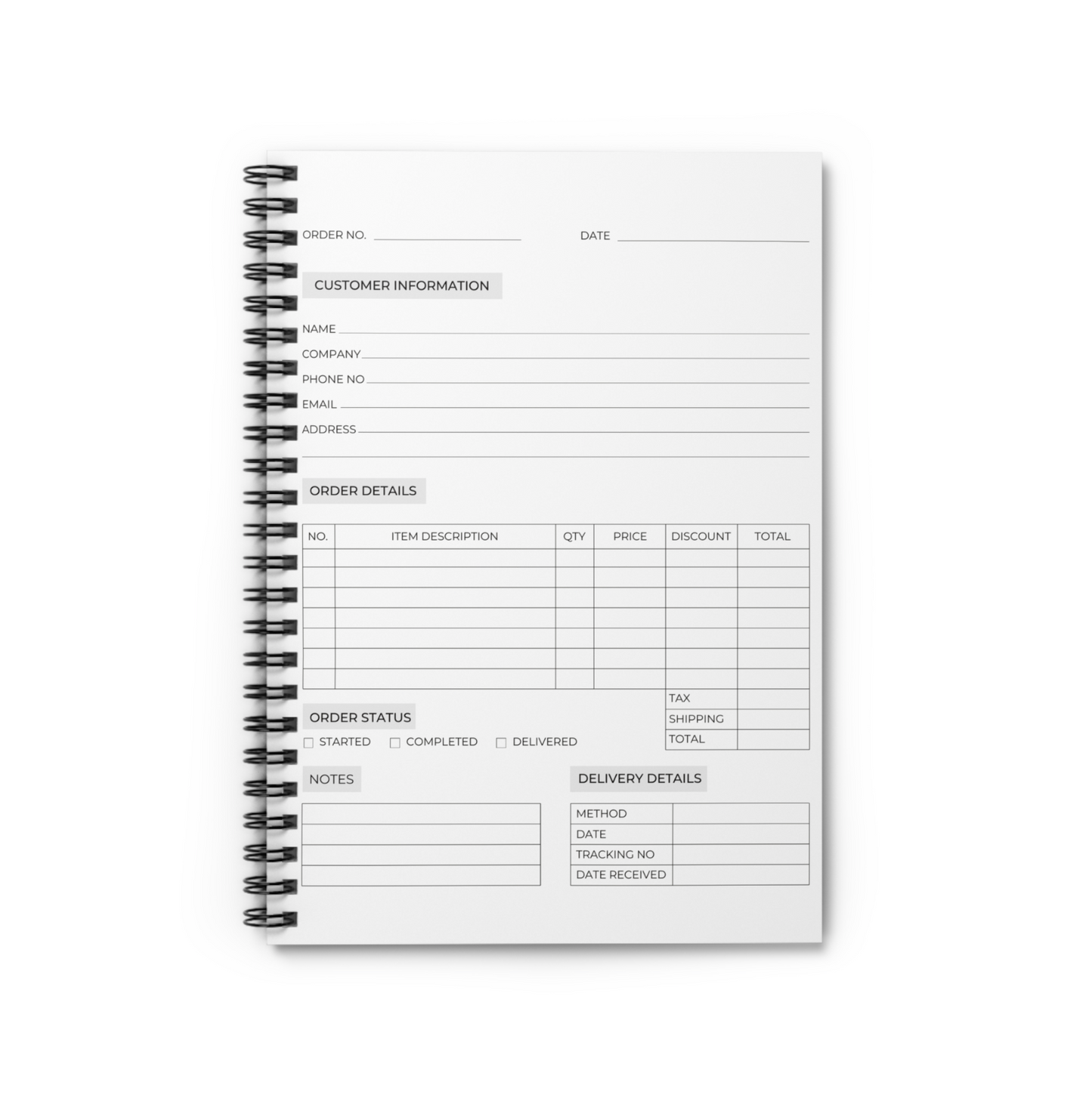 Dreams Demand Hustle - Order Book A5