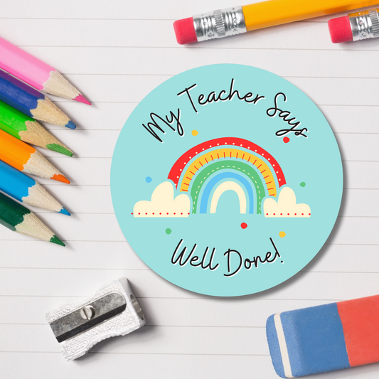 350x My Teacher Says Well Done! Matte Teacher Stickers Bundle