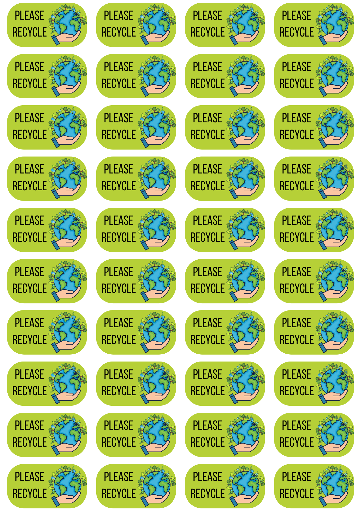 Please Recycle Stickers