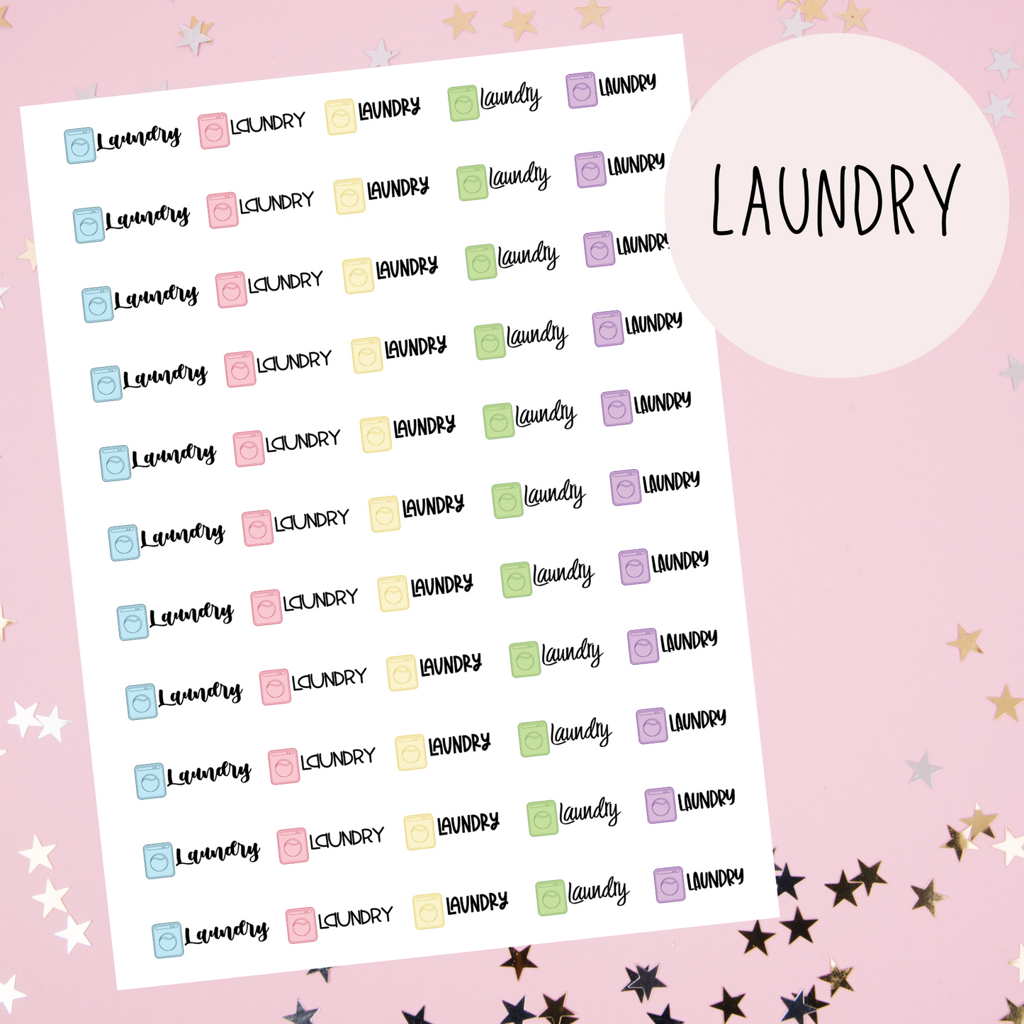 Laundry Planner Stickers