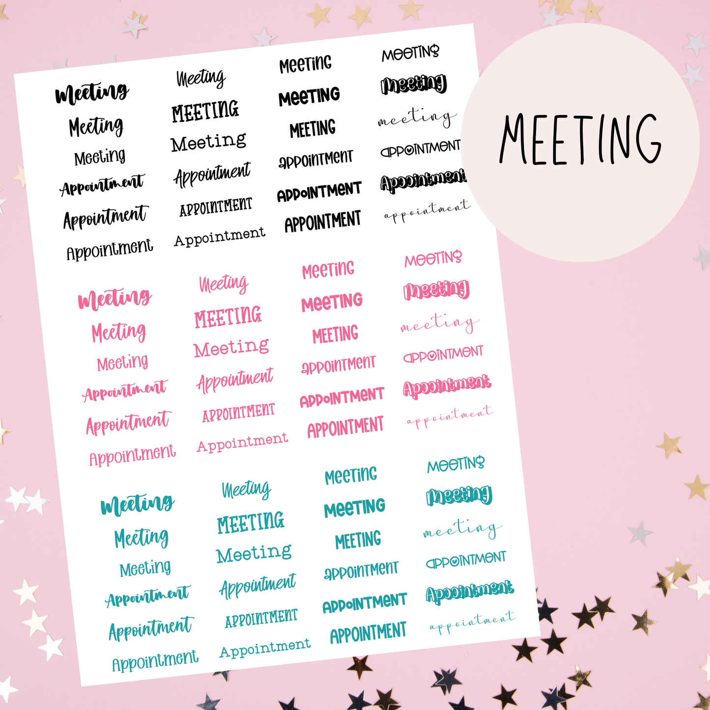 Meeting Planner Stickers