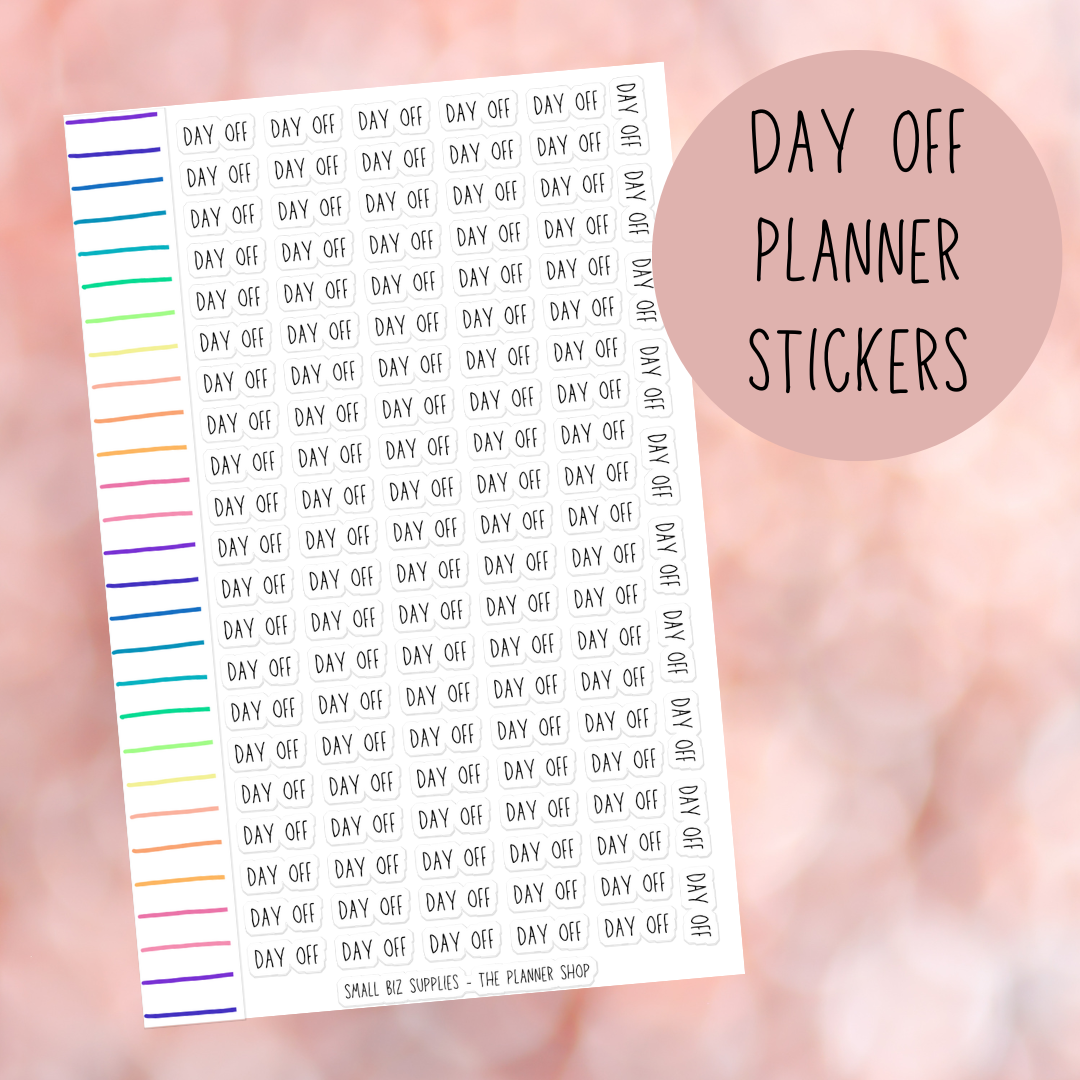 Day Off Planner Stickers