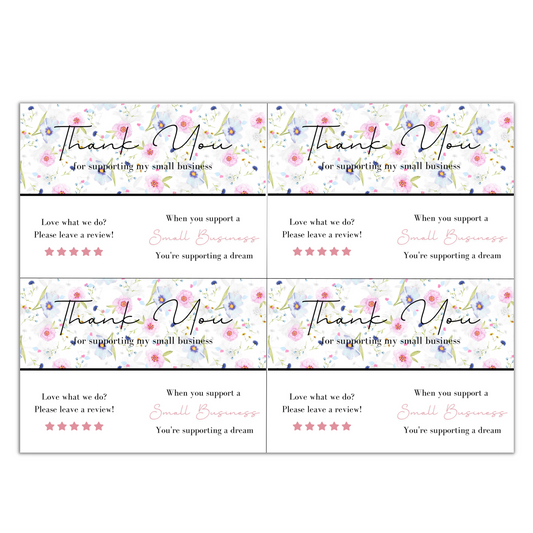 Thank You Card Sheets