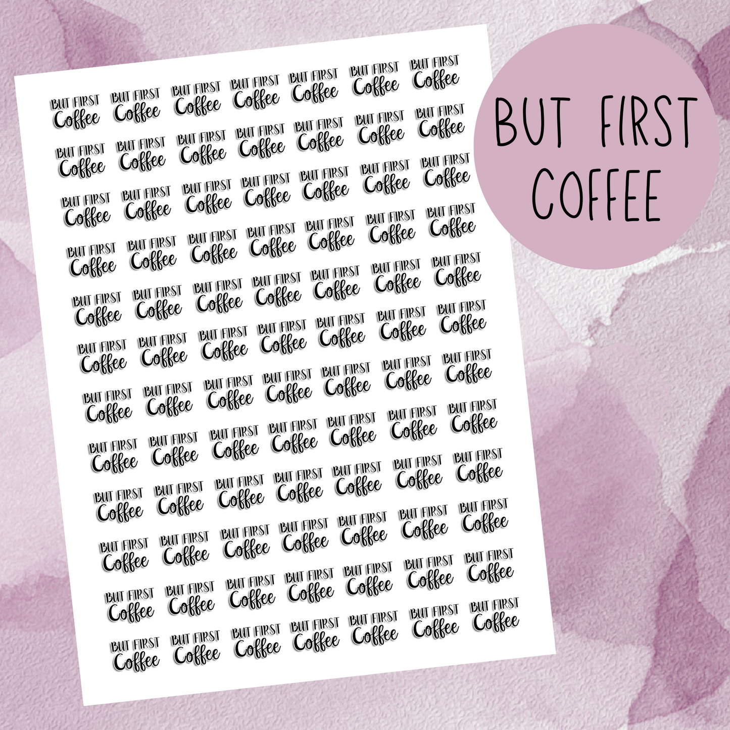 But First Coffee Planner Stickers