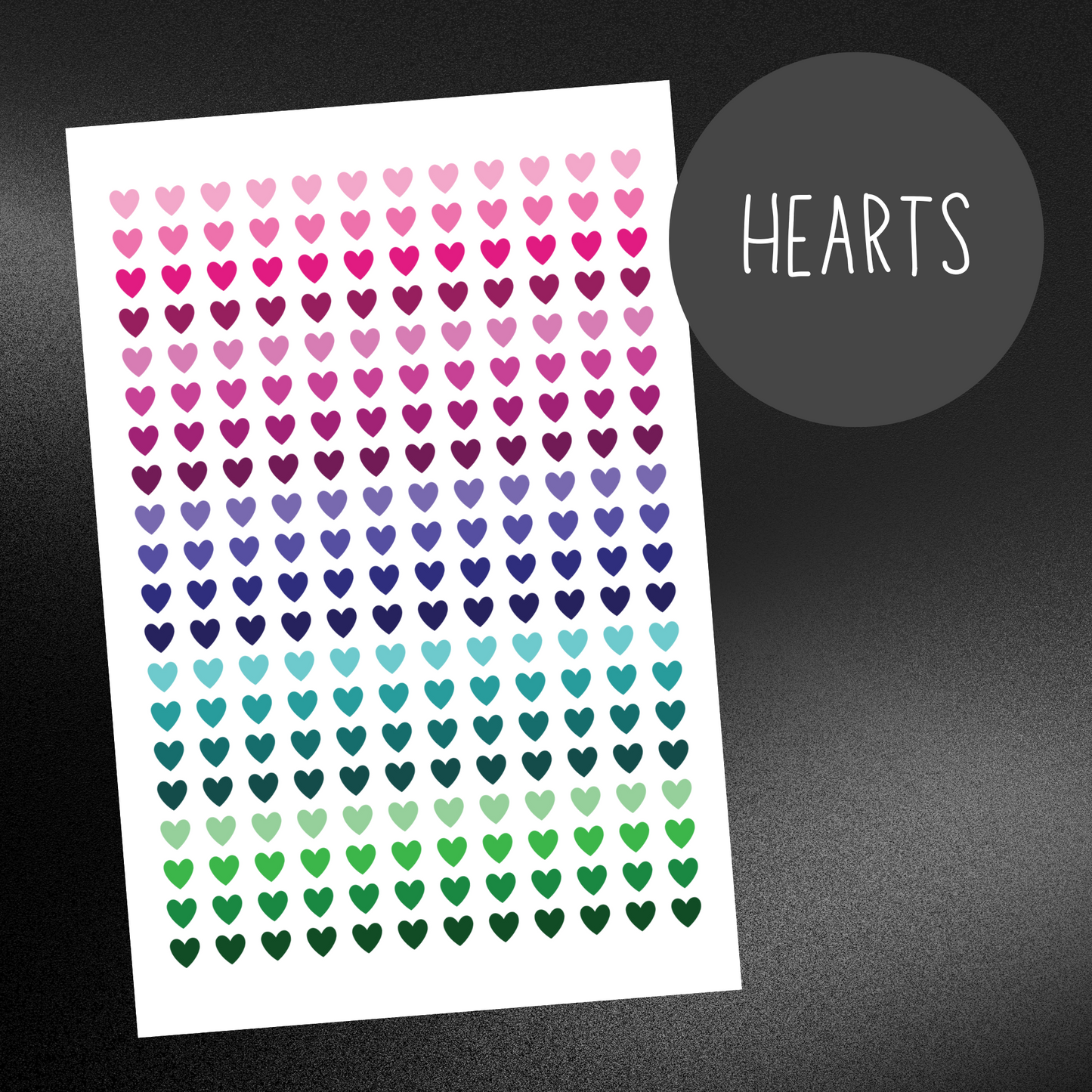 Hearts Planner Stickers
