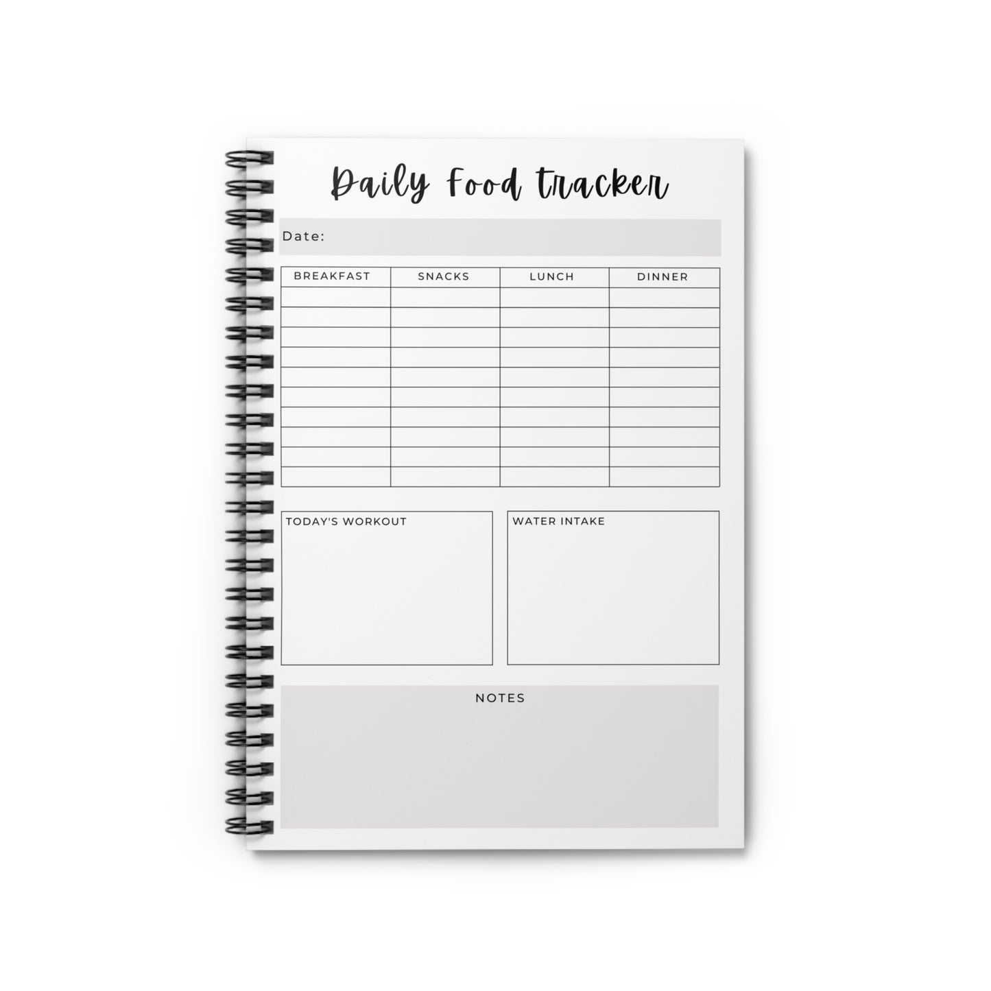 Daily Food Tracker Diary Plus Weight Tracker