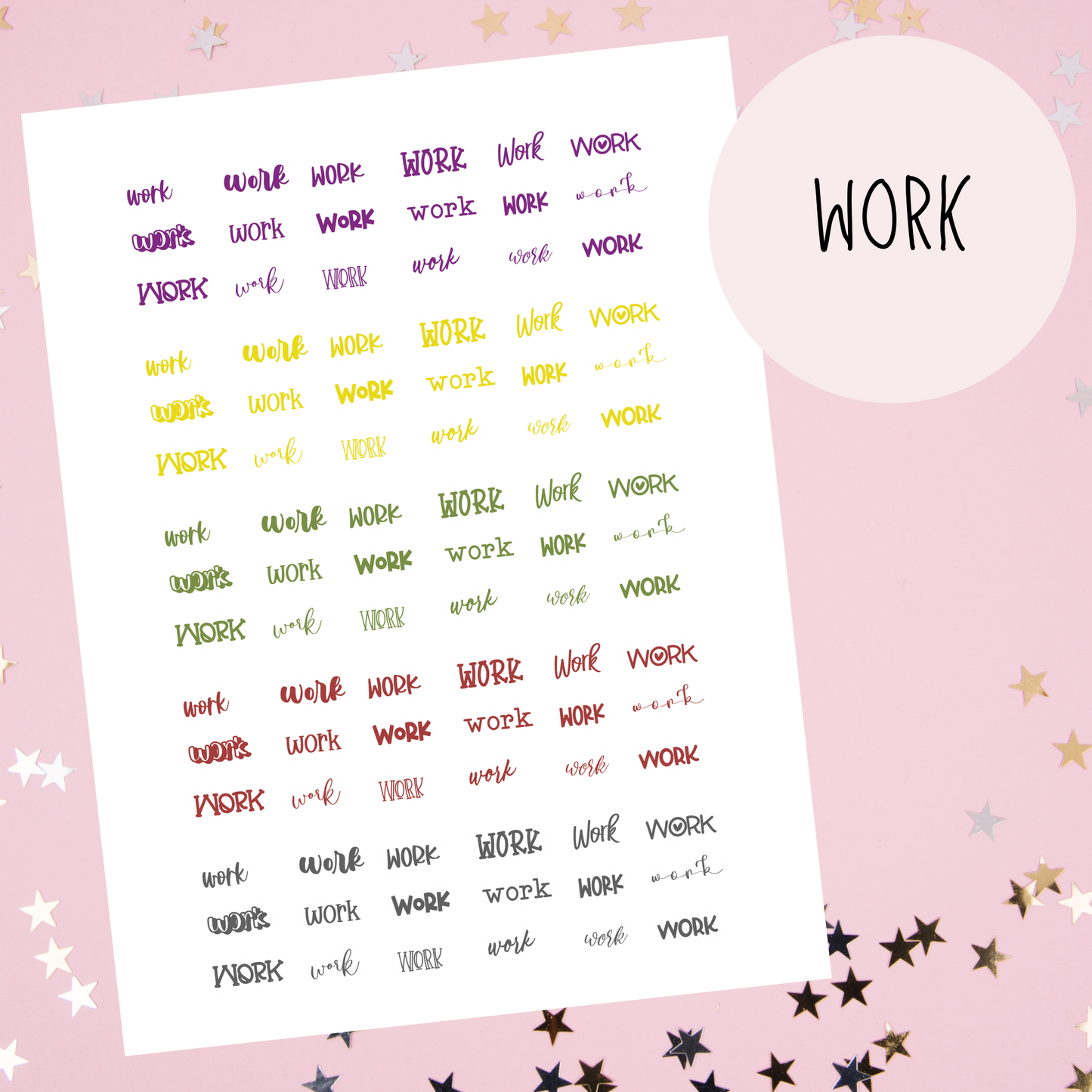 Work Planner Stickers