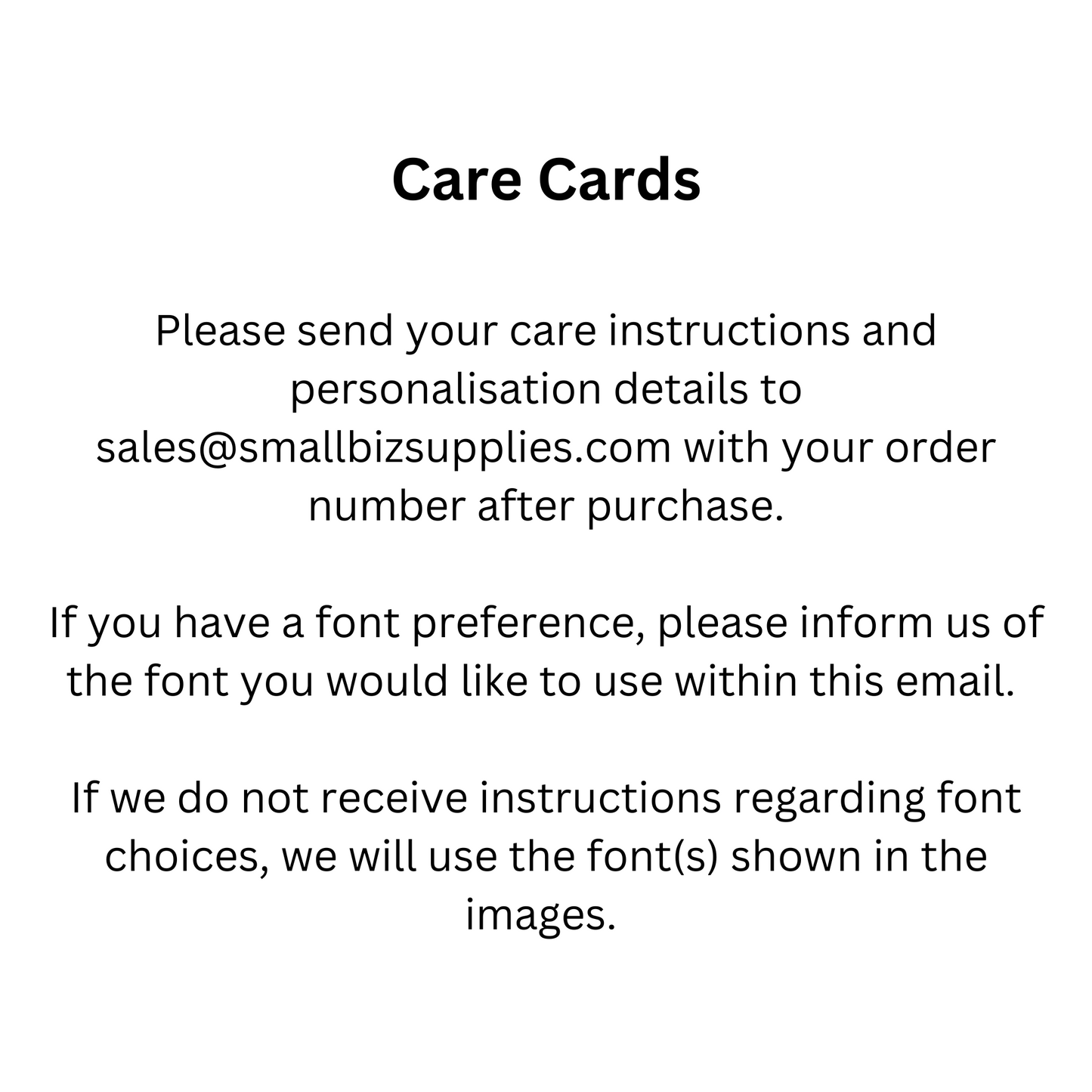 Care Cards