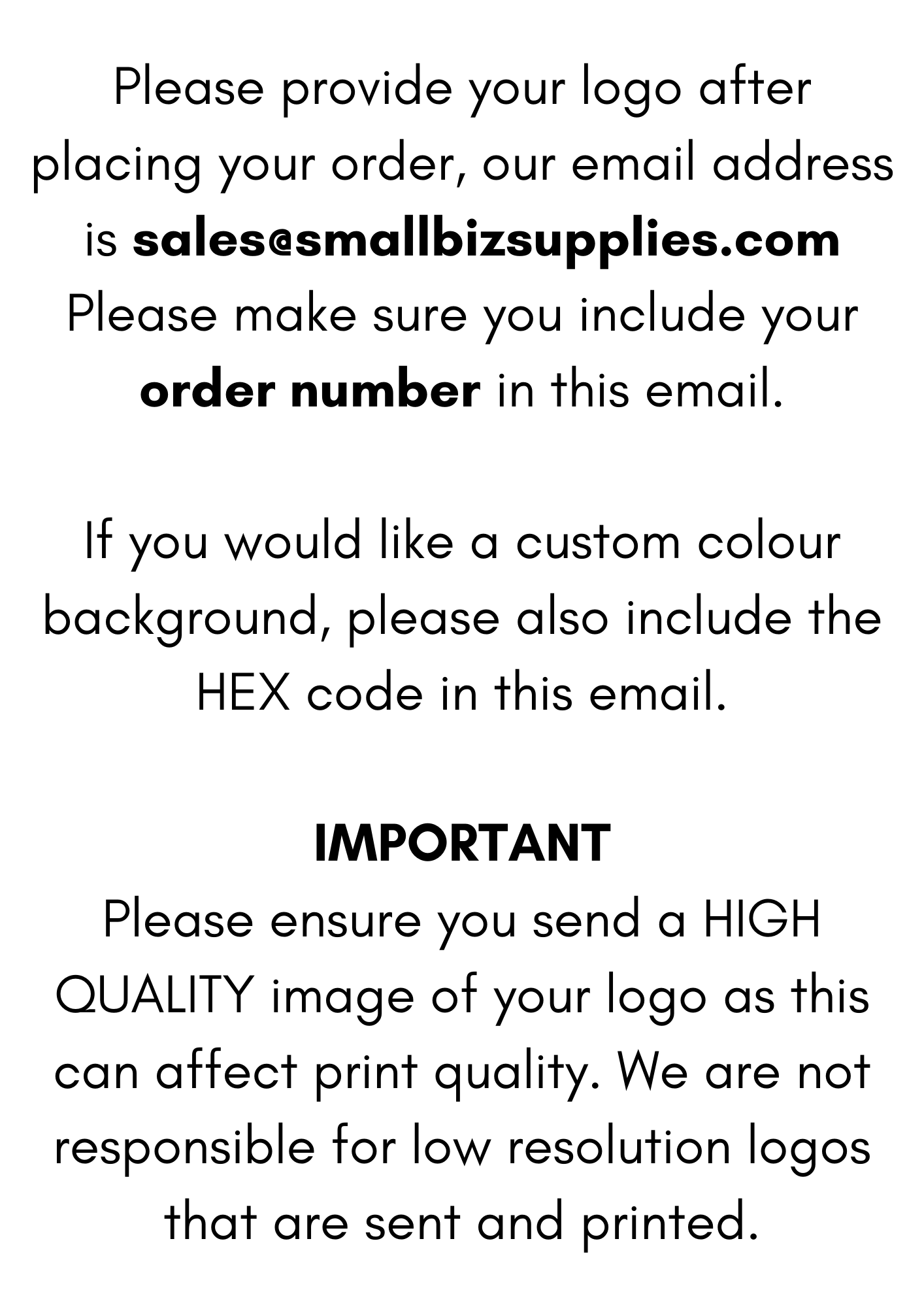 Order Book - Custom Logo