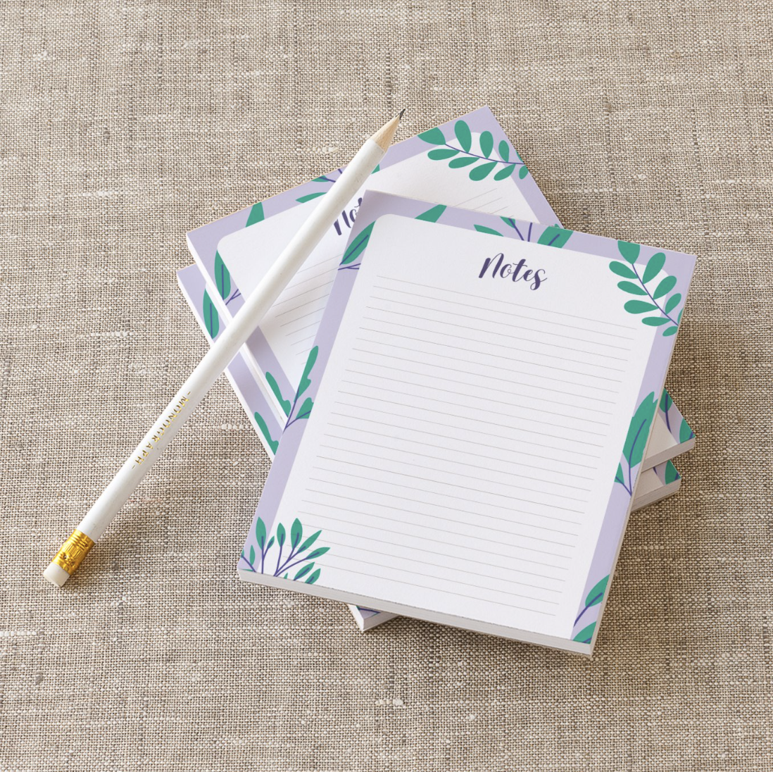 Purple Leaf Notes Notepad