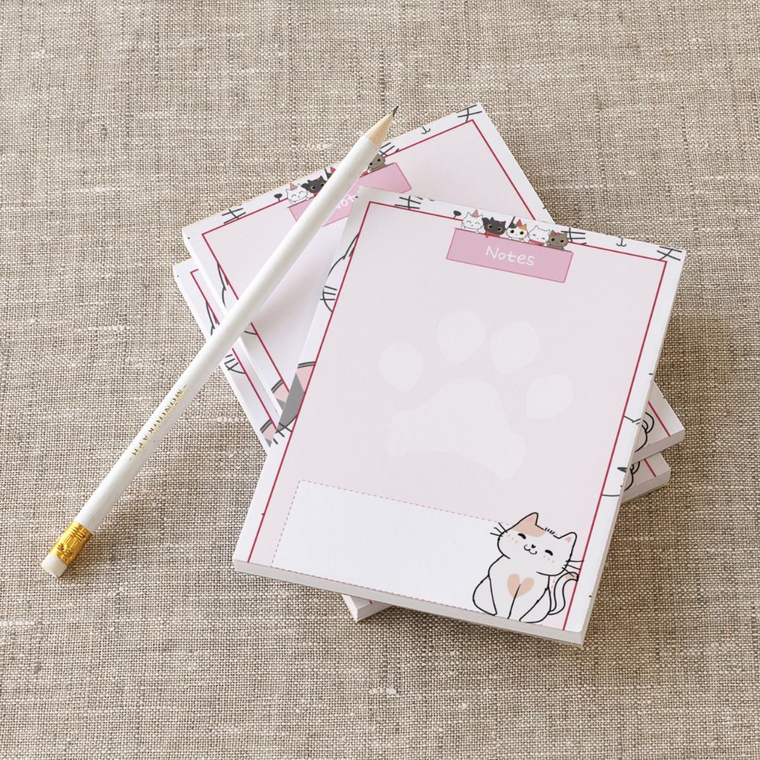 Pink Cats To Do List Notepad