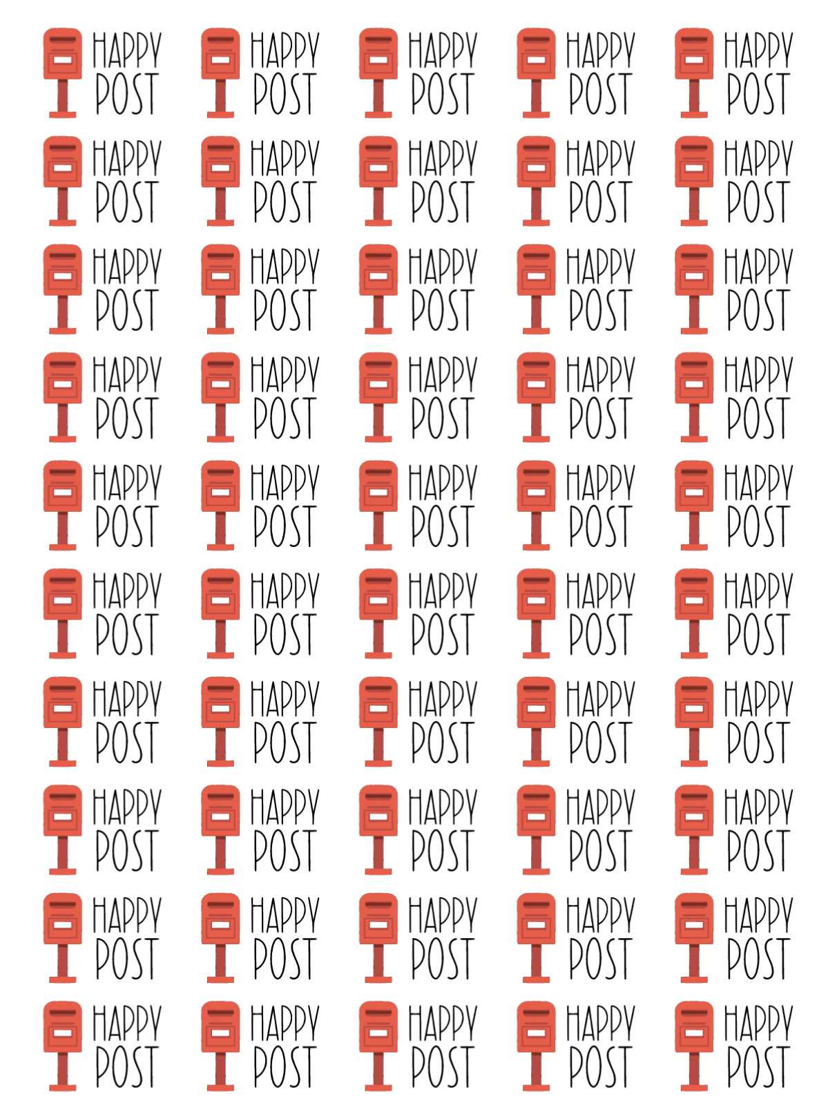 Happy Post Stickers