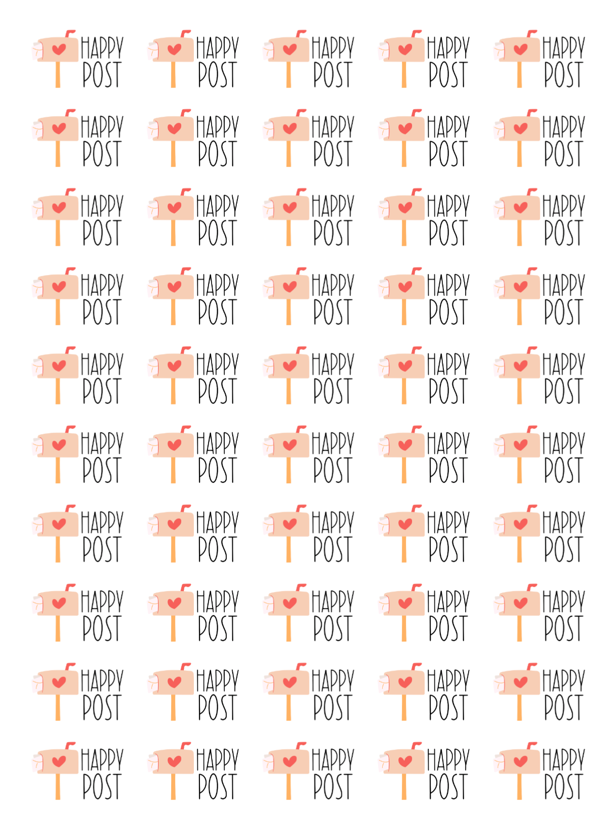Happy Post Stickers