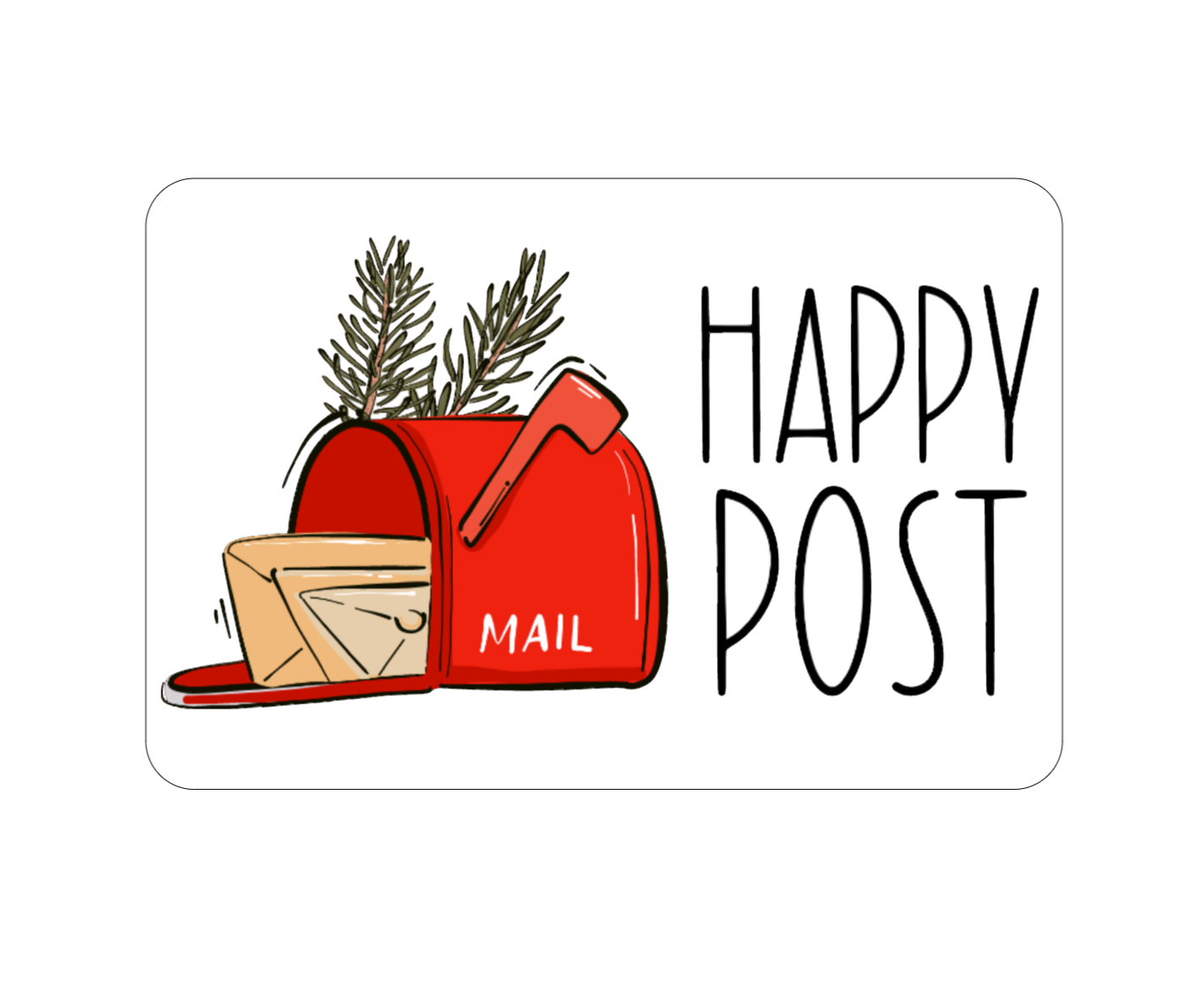 Happy Post Stickers