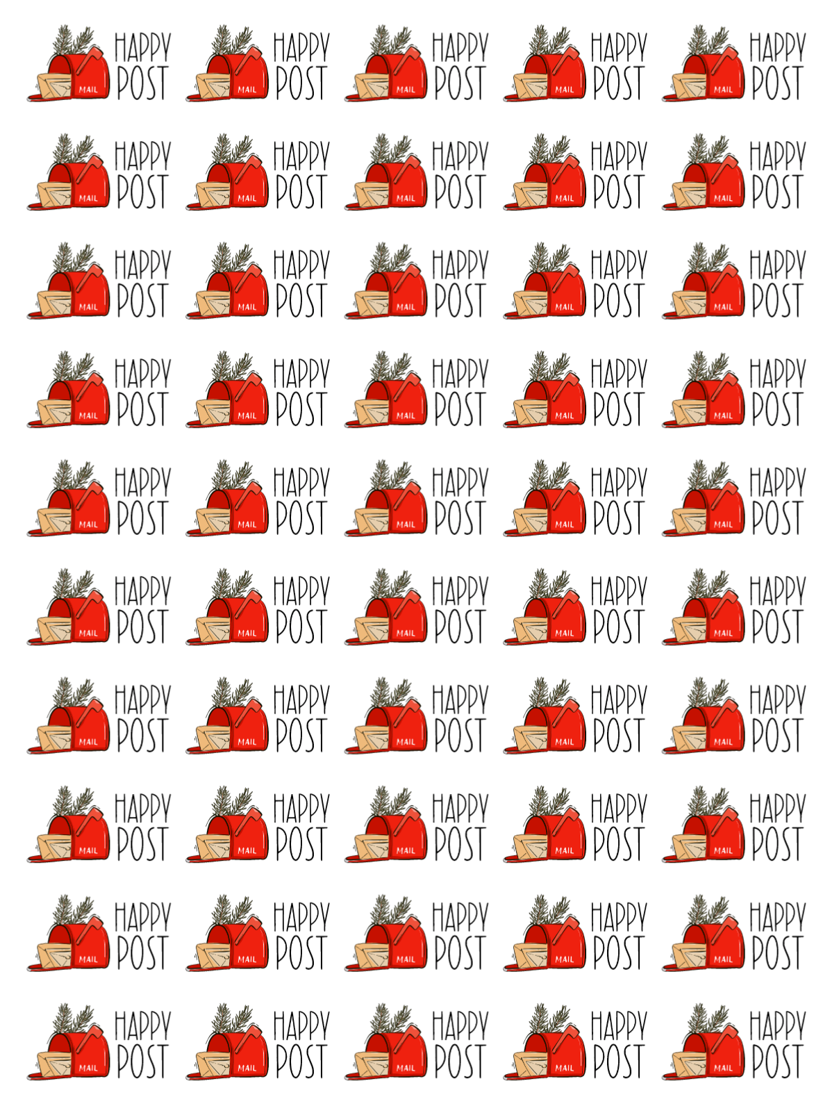 Happy Post Stickers