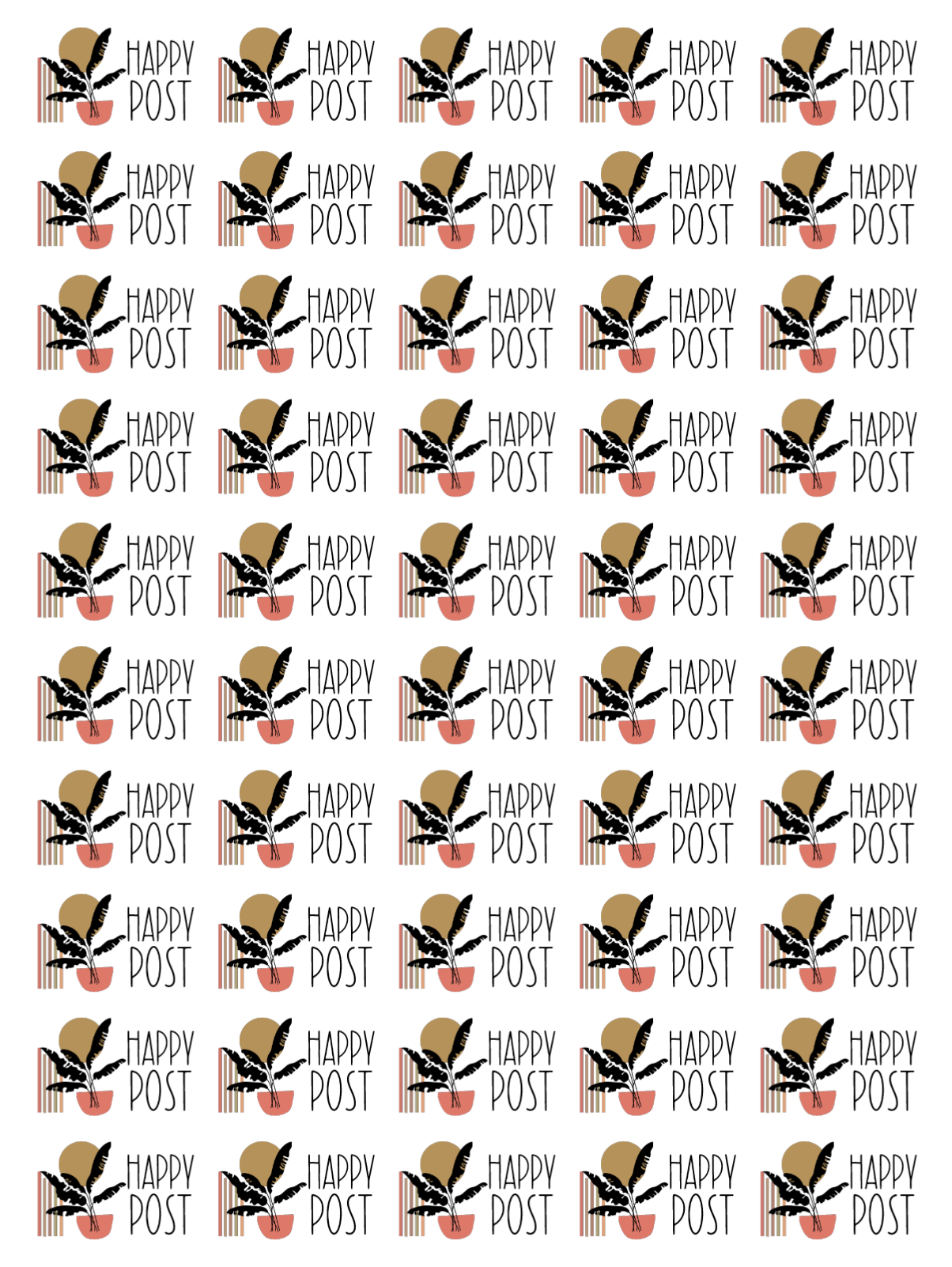 Happy Post Stickers