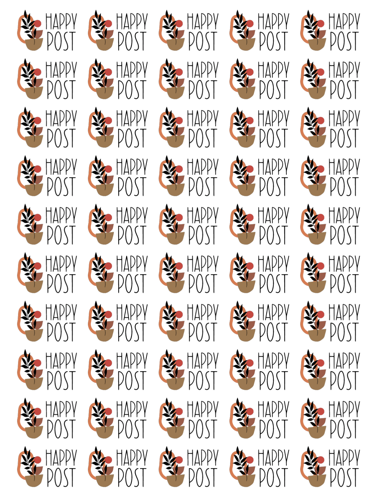 Happy Post Stickers
