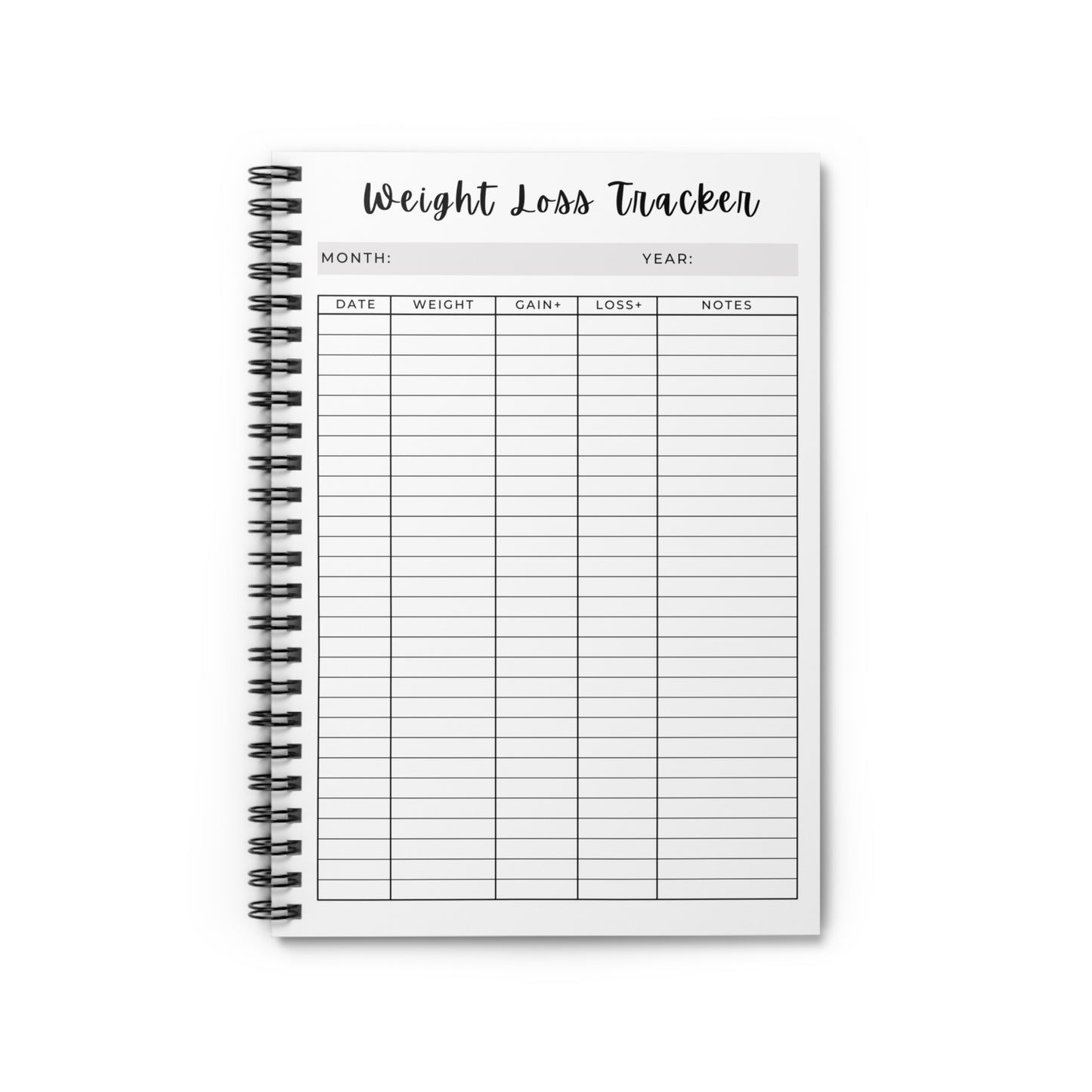 Daily Food Tracker Diary Plus Weight Tracker