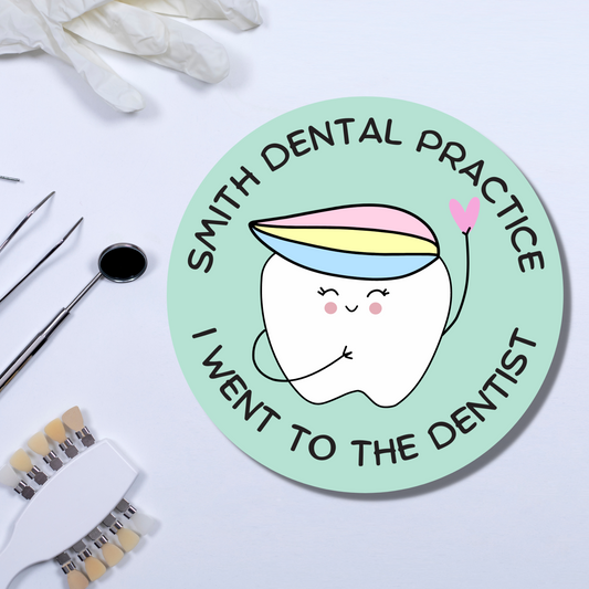 Personalised Dentist Sticker - Glossy Finish