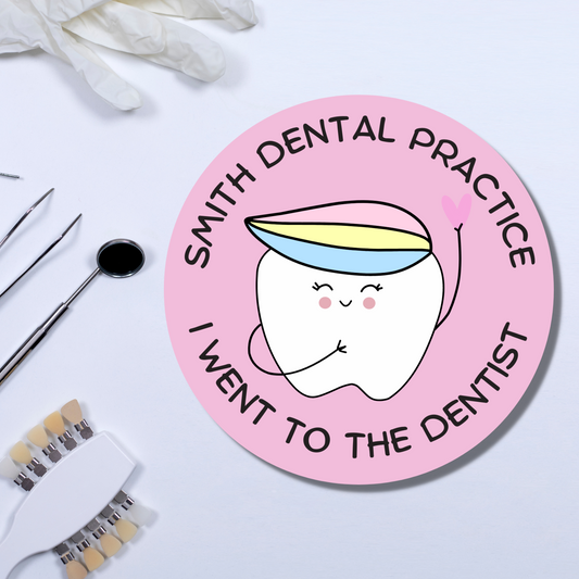 Personalised Dentist Sticker - Glossy Finish