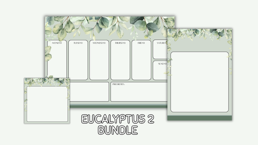 Eucalyptus 2 Matching Stationery Bundle