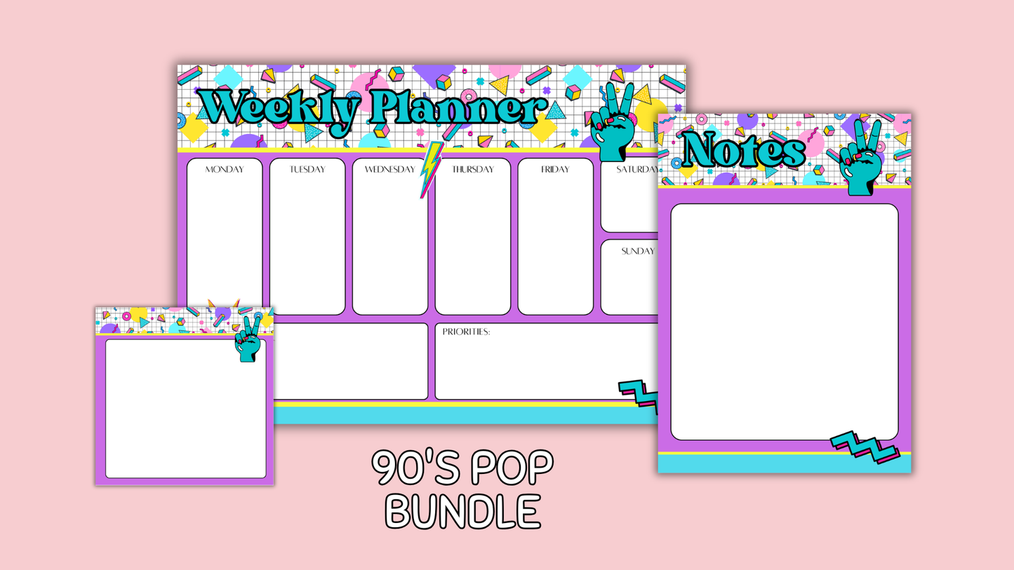 90s Pop Matching Stationery Bundle