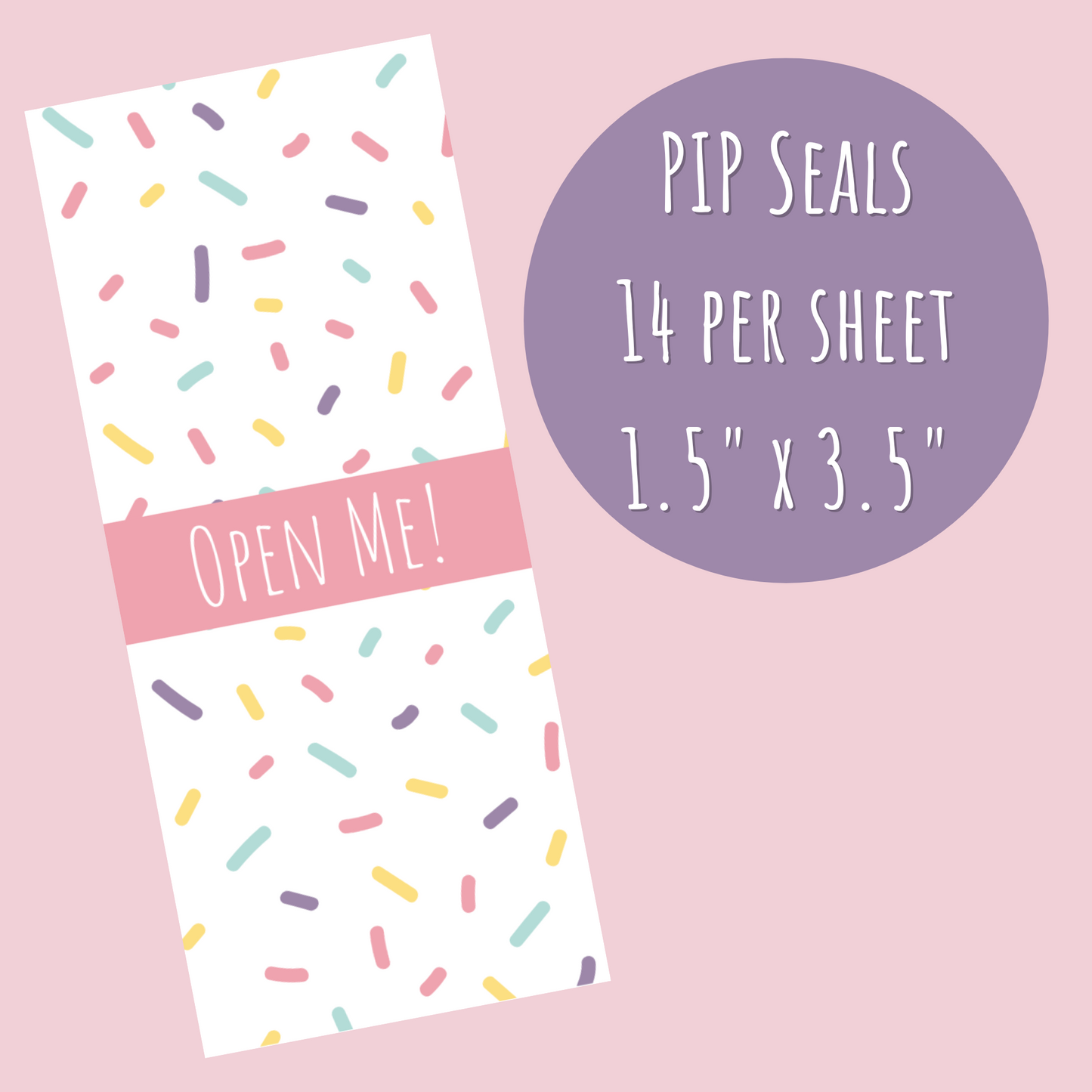 Sheet Of PIP Seal Stickers