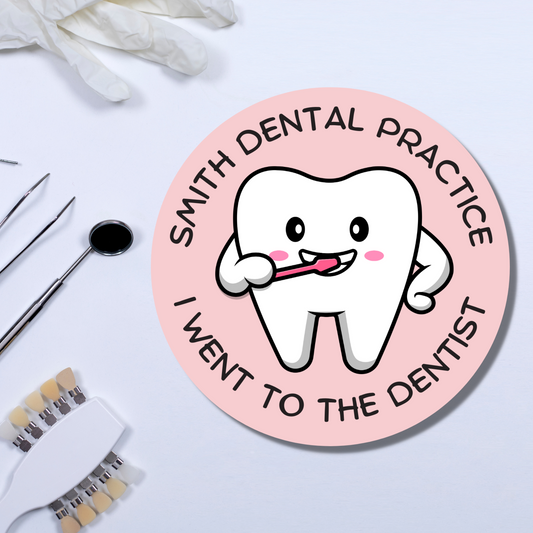 Personalised Dentist Sticker - Glossy Finish