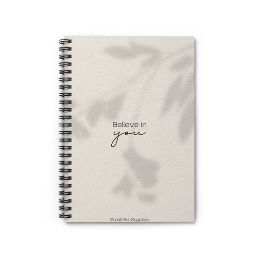 Believe In You Inspirational Lined Notebook