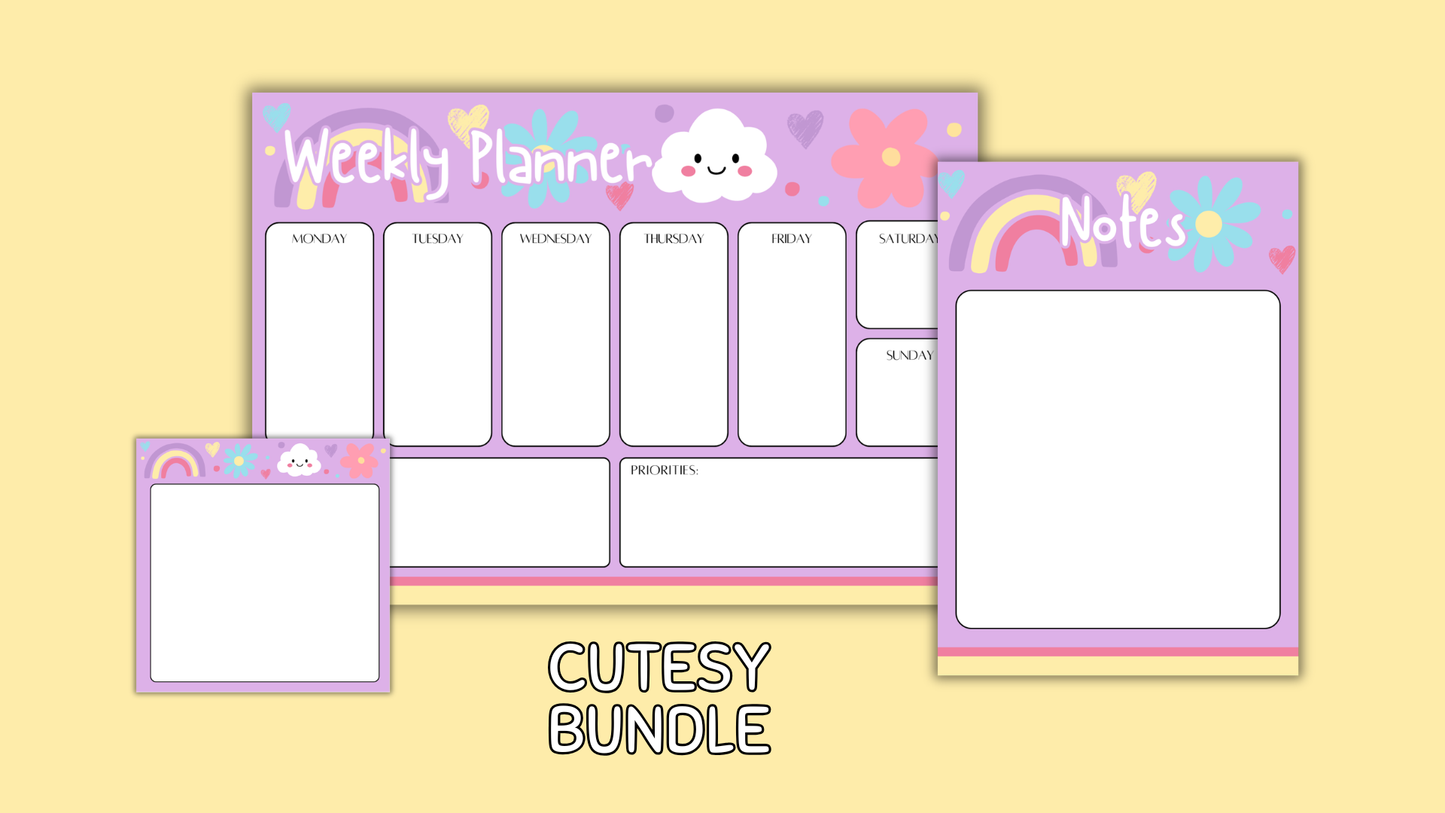 Cutesy Matching Stationery Bundle