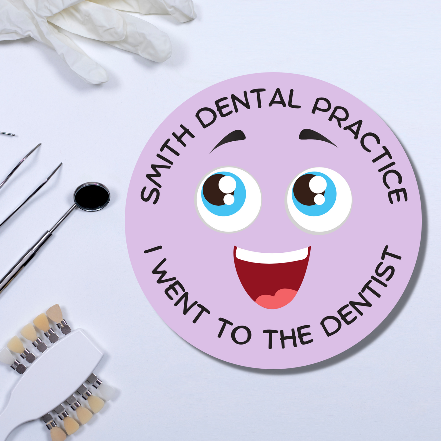 Personalised Dentist Sticker - Glossy Finish