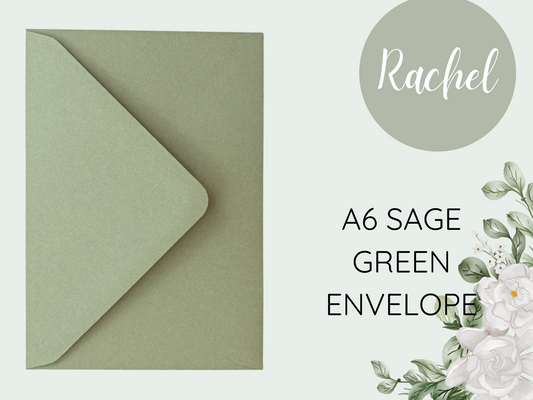 Rachel White Floral Wedding A6 Envelope