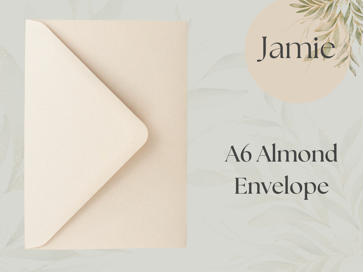 Jamie Botanical Wedding A6 Envelope