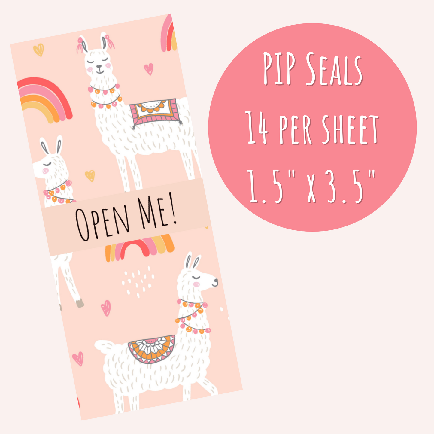 Sheet Of PIP Seal Stickers