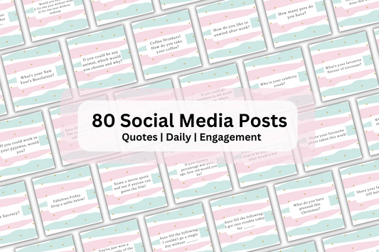 80 Social Media Post Bumper Pack - Digital Download