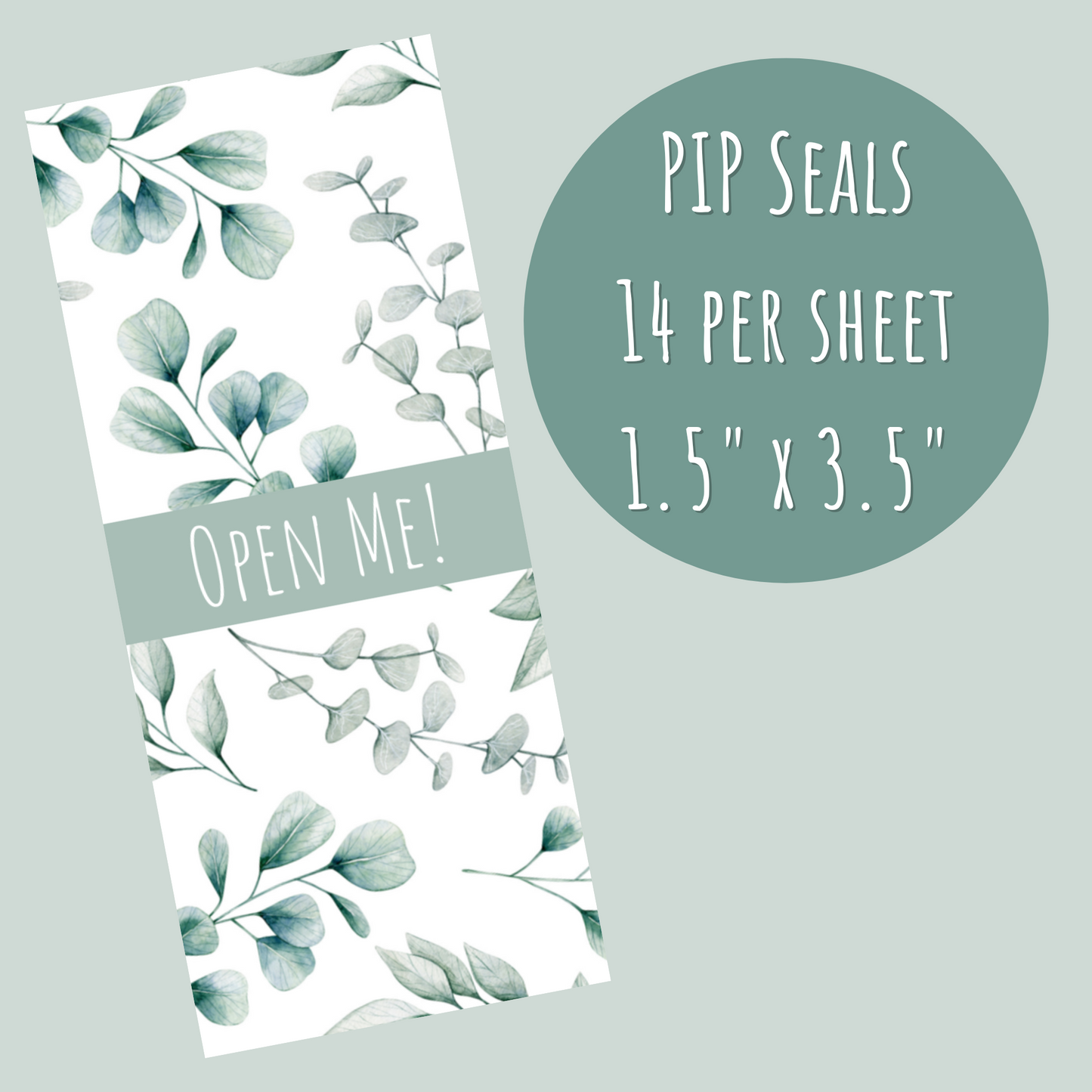 Sheet Of PIP Seal Stickers