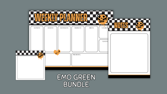 Emo Orange Matching Stationery Bundle