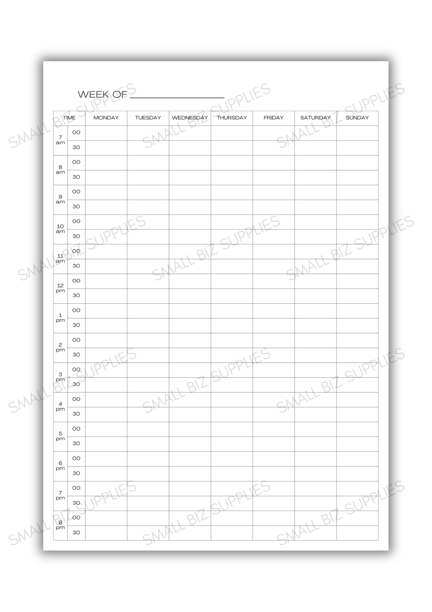 A4 Marble Appointment Book 30 Minute Intervals