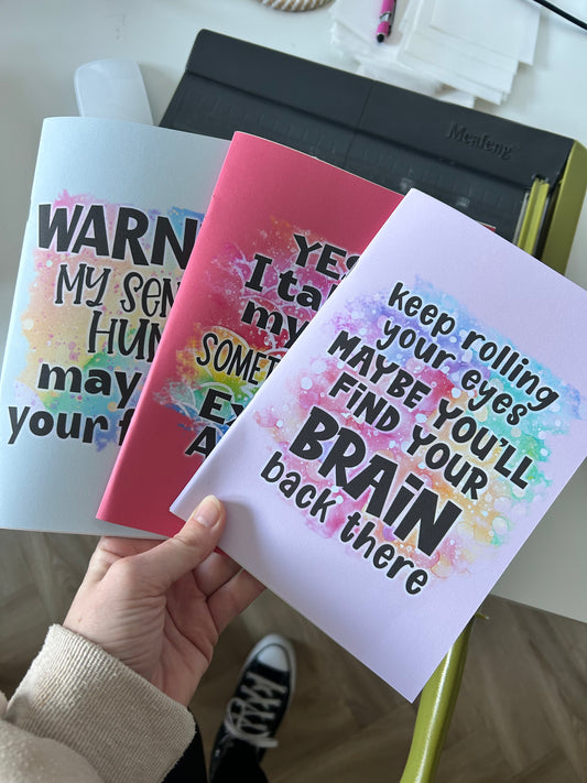 3 Pack Sarcasm Notebooks