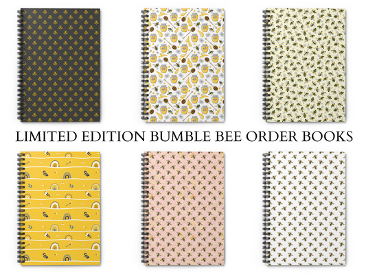 Limited Edition Bumble Bee Order Books - 6 Designs