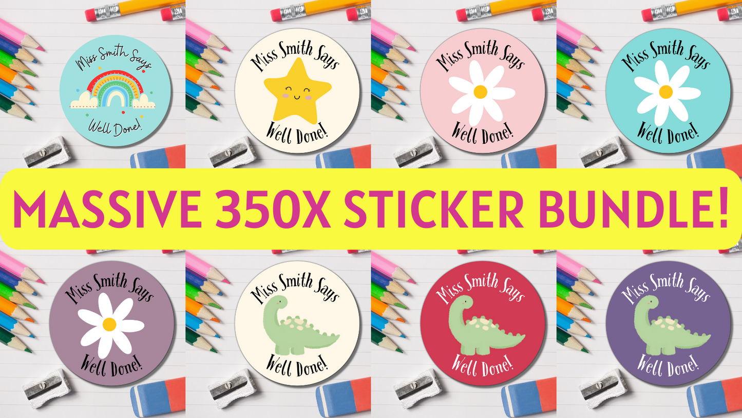 Massive 350x Sticker Bundle - Teacher Sticker Bundle