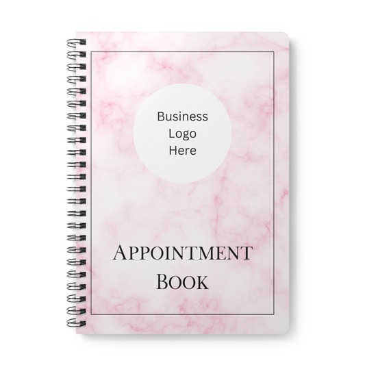 A4 Logo Marble Appointment Book 30 Minute Intervals
