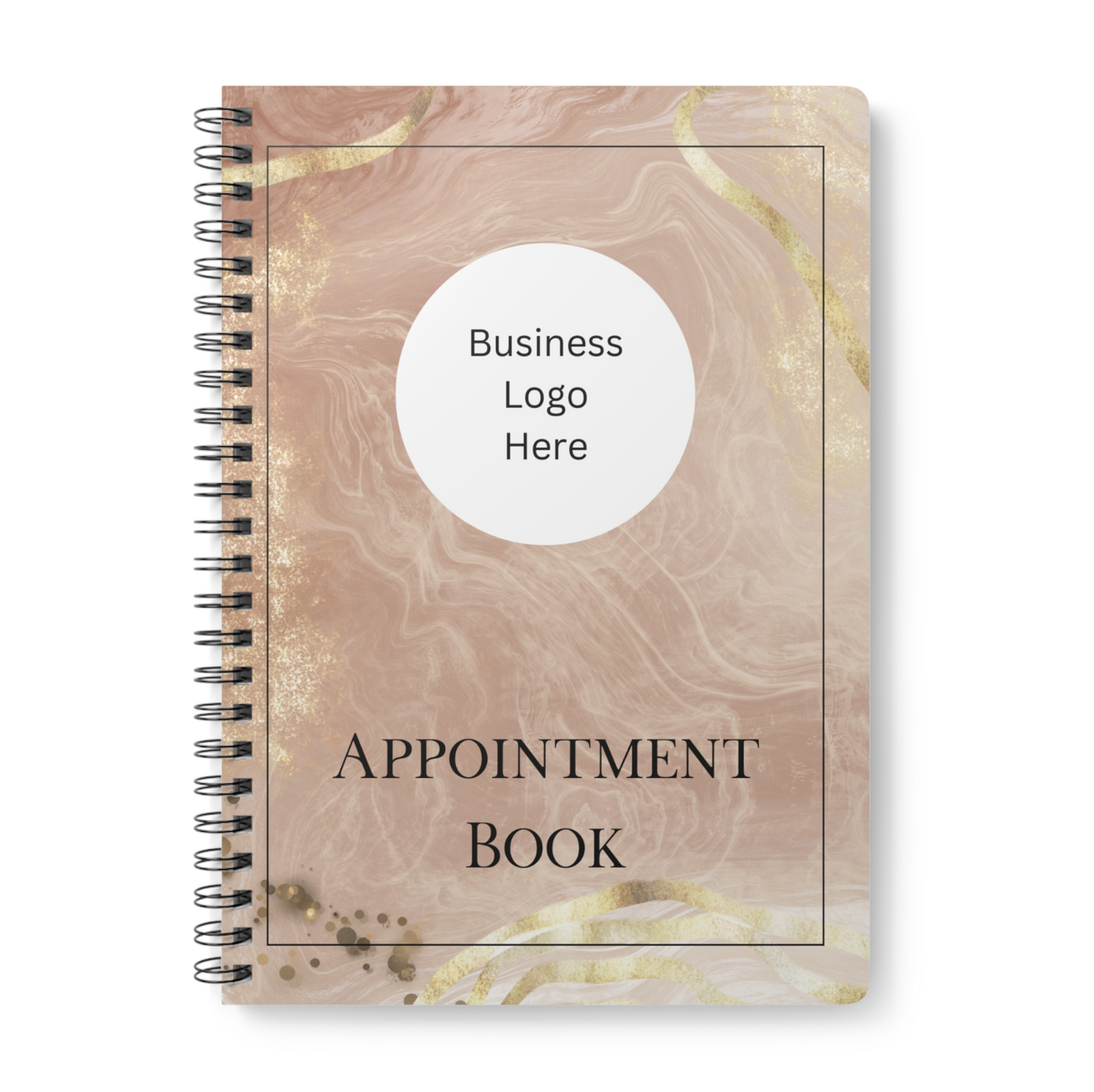 A4 Logo Marble Appointment Book 30 Minute Intervals