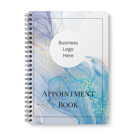 A4 Logo Marble Appointment Book 30 Minute Intervals